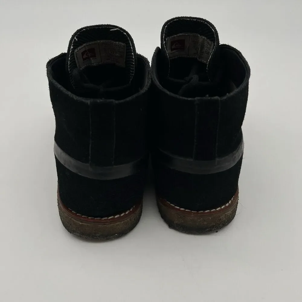 Quicksilver Marquez Chukka Boots GQYS700001 Suede Black Men's Size 10